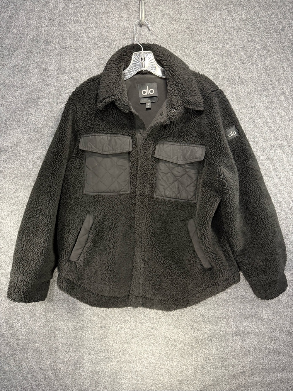 ALO Yoga Sherpa Edge Jacket - Oversized Black